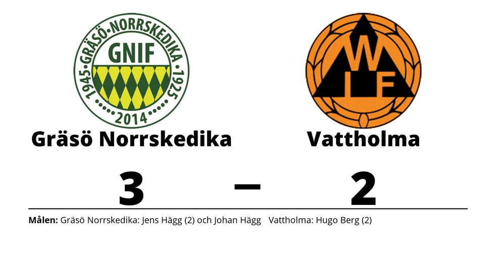 Gräsö Norrskedika IF vann mot Vattholma IF