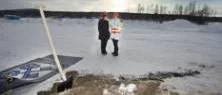 Första spadtaget på Hällbacken