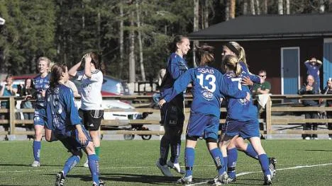 Hanna Nyberg var en av Alviks målskyttar i första halvlek.