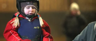 Sportlovsbarn testade att sitta upp