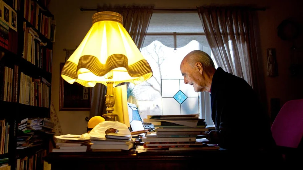 Martin Lönnebo hemma i villan i Vidingsjö.