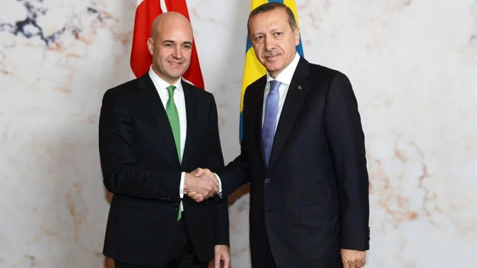 Kompisar. Sveriges Reinfeldt och Turkiets Erdogan.