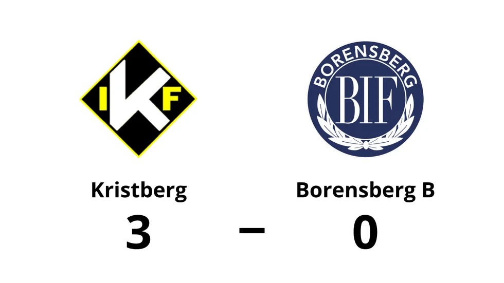 Kristbergs IF vann mot Borensberg B