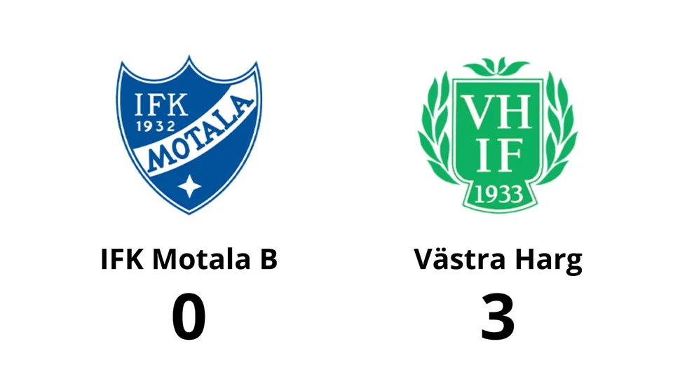 IFK Motala FK B förlorade mot Västra Harg IF