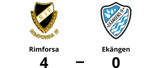 Ekängen föll mot Rimforsa med 0-4
