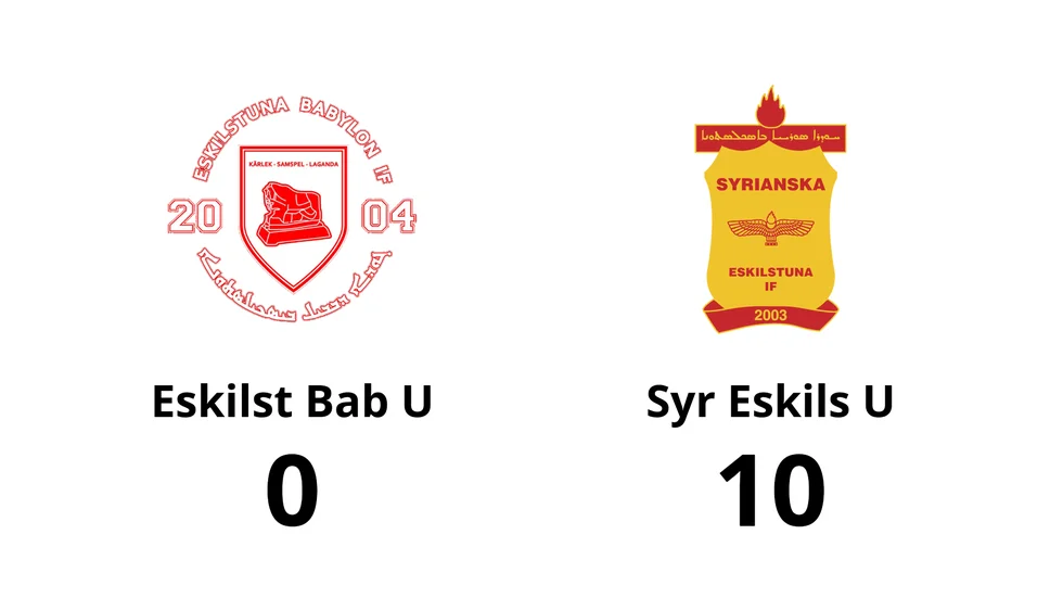 Eskilstuna Babylon IF U förlorade mot Syrianska Eskilstuna U