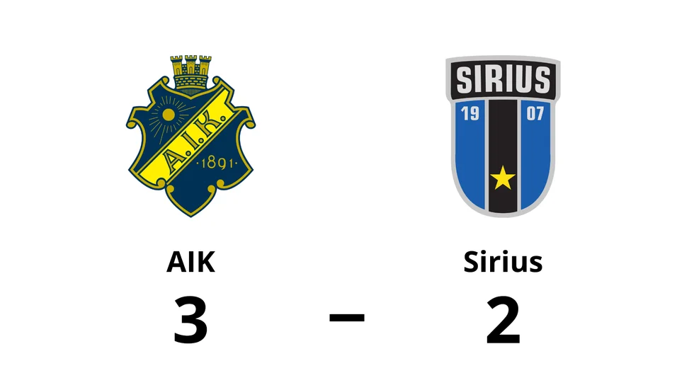 AIK vann mot IK Sirius FK