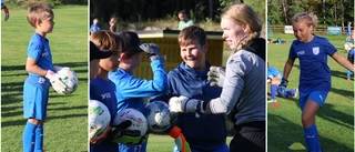Stjärnmålvakten Hedvig Lindahl lär unga att bli bättre målisar
