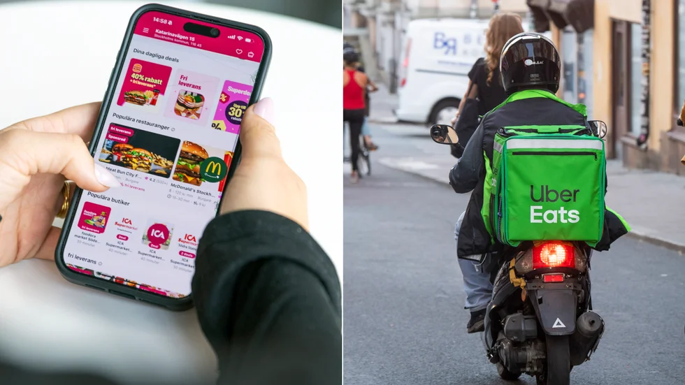 Enligt studien var fetma var dubbelt så vanligt i hushåll som ofta beställde måltider via appar. som i de som inte gjorde det. Arkivbild.