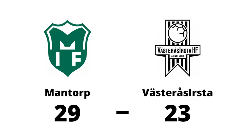 Mantorp vann mot VästeråsIrsta