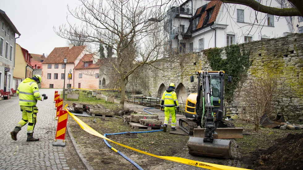 Garveridammen på Tage Cervins gata renoveras.