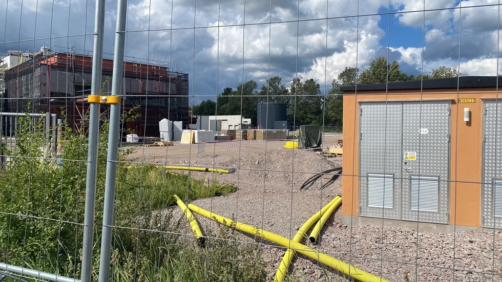 Här är byggarbetsplatsen som utsattes för stölden.