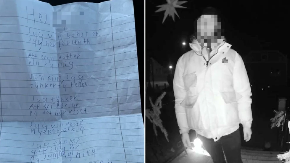 Familjen kontaktade polisen efter att de hittat mannens brev som de upplevde som hotfulla. De installerade övervakningskameror som fångade mannen på bild när han knackade på när de låg och sov. Bilderna är hämtade från förundersökningen.