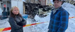 Syskonparet om butiksbranden i Kiruna: "Det känns overkligt"
