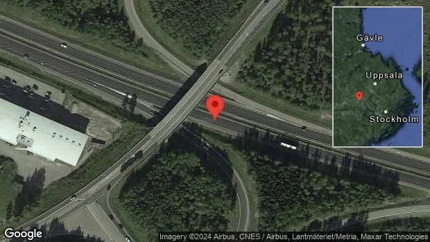 Fordon stillastående på E18