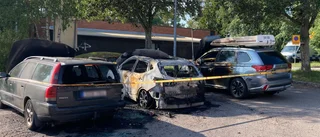 Flera bilar förstörda efter brand: "Jag trodde att de grillade"