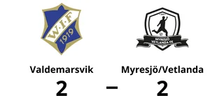 Kryss för Valdemarsvik hemma mot Myresjö/Vetlanda