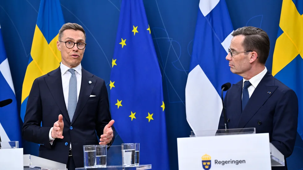 Finlands president Alexander Stubb ochstatsminister Ulf Kristersson (M) och höll pressträff efter bilaterala överläggningar.