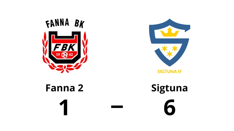 Fanna BK 2 förlorade mot Sigtuna IF FK