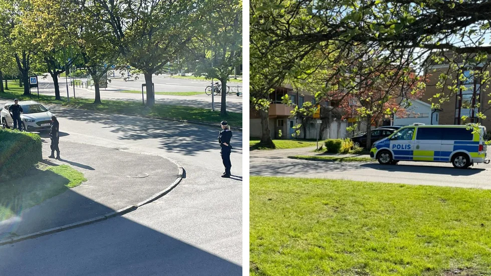 Flera polispatruller befann sig under eftermiddagen vid adressen i Gottfridsberg.