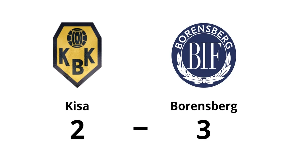 Kisa BK förlorade mot Borensbergs IF