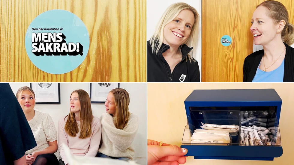 Mia Hallonsten och Lisa Hermansson tog initiativet att Menssäkra toaletter i Vadstena. Amanda Frode, Lina Ekdahl och Adina Hedeborg går på Petrus Magni skolan i Vadstena och är mycket positiva till lättillgängliga toaletter med mensskydd på sin skola. 