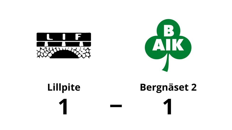 Lillpite IF spelade lika mot Bergnäsets AIK 2
