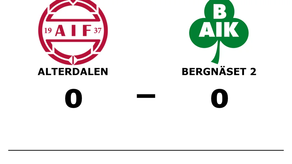 Alterdalens IF spelade lika mot Bergnäsets AIK 2