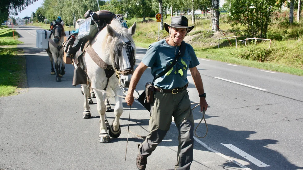 Jean Marie Soliveres på väg mot Polcirkeln.