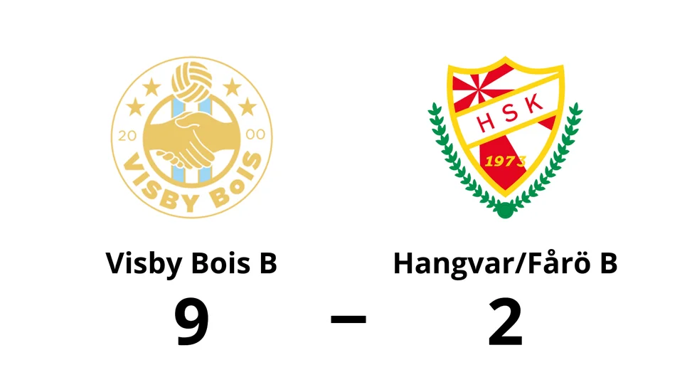 Visby Bois B vann mot Hangvar SK B/Fårösund B