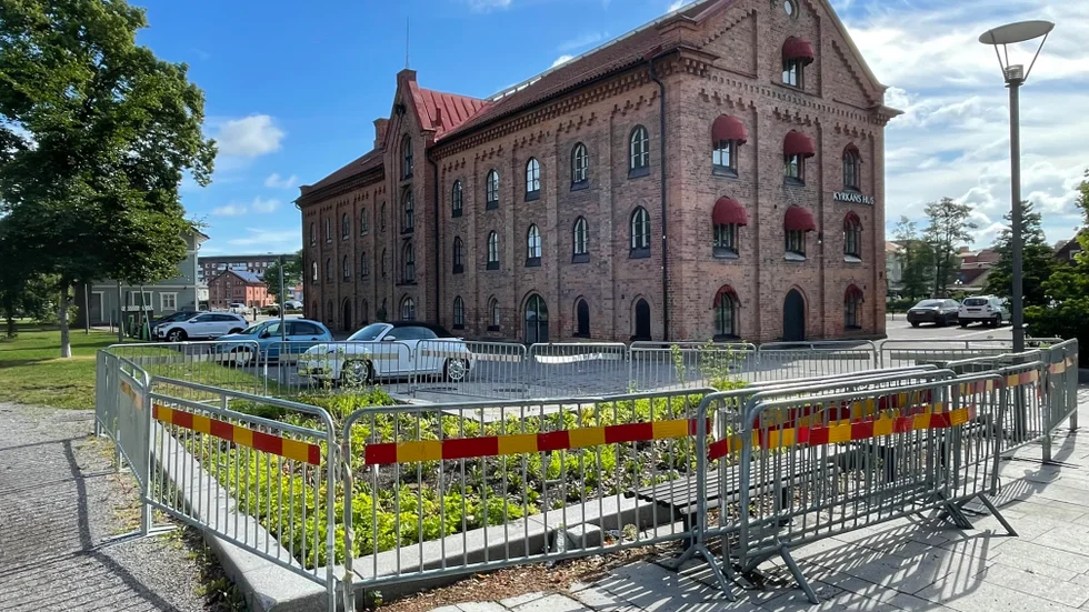 Smörparken, intill Kyrkans hus och härbärget.