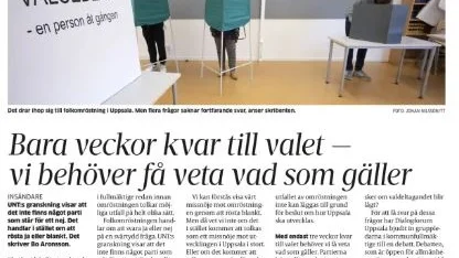 Från UNT den 22 maj.