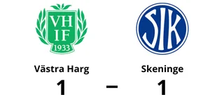 Kryss för Västra Harg efter Tom Nybergs 1-1-mål