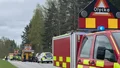 Trafikolycka utanför Eskilstuna – bil voltade
