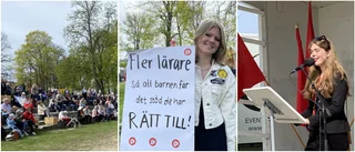 Se bilder och video från årets första maj-demonstration