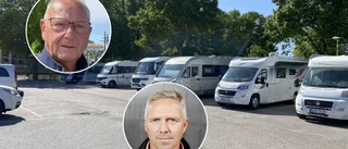 Säkerhetsavståndet ignoreras på husbilsparkeringen