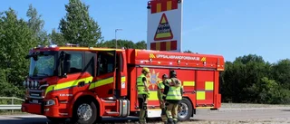 Motorcyklist körde omkull – förd till sjukhus