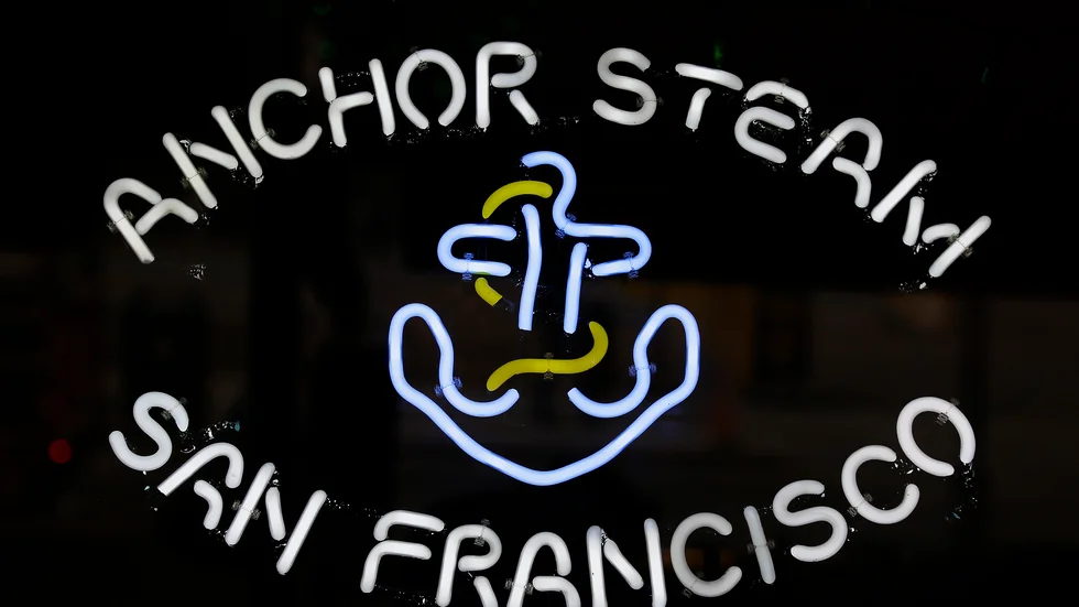 San Franciscos 127 år gamla bryggeri Anchor Brewing Co är på väg att försvinna Arkivbild.