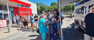 Stort intresse vid vaccinationsbussen i Vimmerby