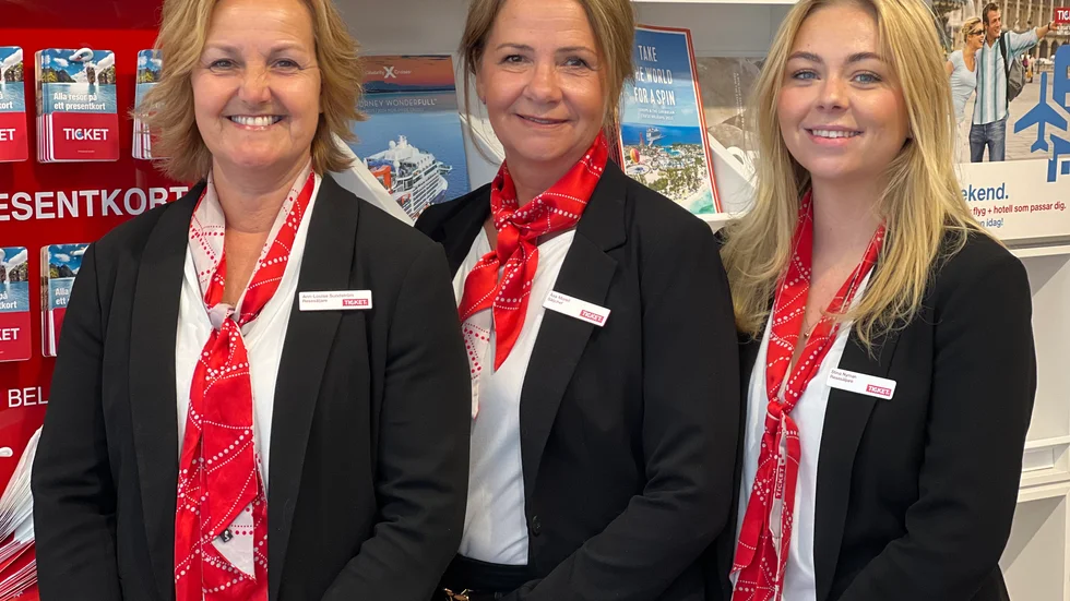 Ann-Louise Sundström, Åsa Morell och Stina Nyman på Ticket i Eskilstuna.