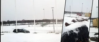 Ja, se det snöar