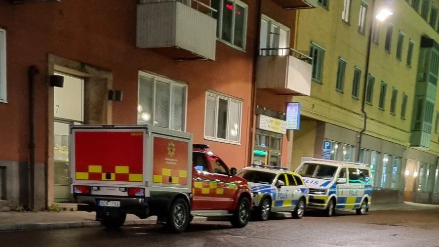 Polisinsats i Linköping.