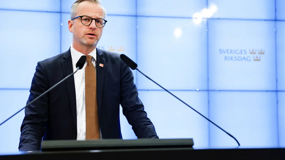 Mikael Damberg (S), finanspolitisk talesperson, presenterar Socialdemokraternas vårbudgetmotion.