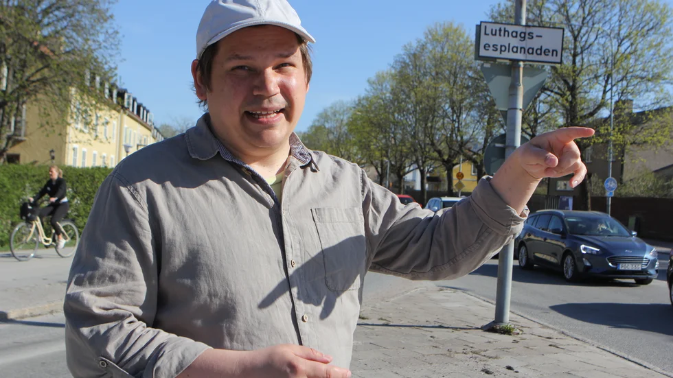 Markus Falk bor i närheten av korsningen. Senast igår var det nära att ske en olycka, säger han. 