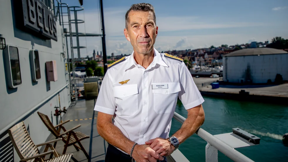 TT intervjuar överbefälhavare Micael Bydén under Almedalsveckan i Visby ombord på ubåtsräddningsfartyget Belos.