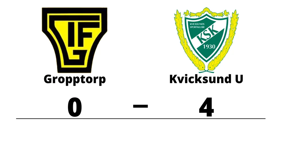 Gropptorps IF förlorade mot Kvicksunds SK U