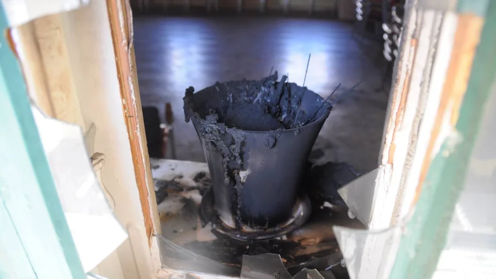 Sveasalen var platsen för det fjärde brandattentatet i Tierpden 4 maj.