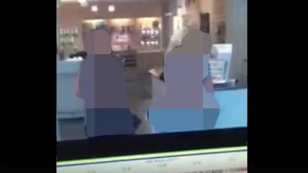 Övervakningsfilmen lades ut på Facebook.