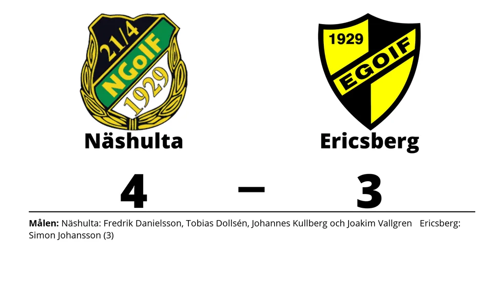 Näshulta GoIF vann mot Ericsbergs GoIF