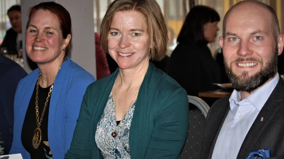 Lisa Nyström, Karin Boden och Claes Nordmark medverkade vid företagarlunchen.